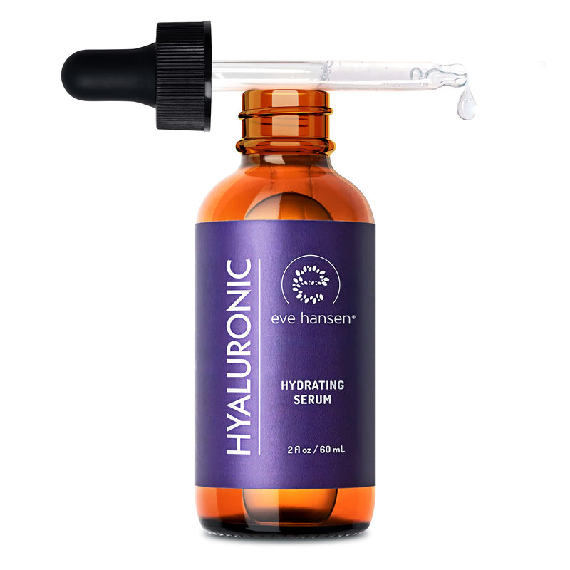 Eve Hansen Hyaluronic Acid Serum for Face (2 oz) | Hydrating Face Serum with Vitamin C + E, Wrinkle Filler, Moisturizer, and Natural Plumper | Cruelty Free, Vegan Anti Aging Serum 2 Fl Oz (Pack of 1) - BeesActive Australia