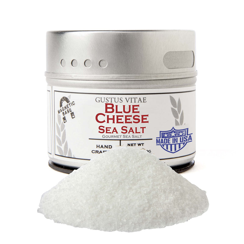 Blue Cheese Sea Salt - Gourmet Infused Sea Salt - Craft Seasoning - Non GMO - Magnetic Tin - Gourmet Seasoning - 2.7oz - Crafted in Small Batches by Gustus Vitae - #16 - BeesActive Australia