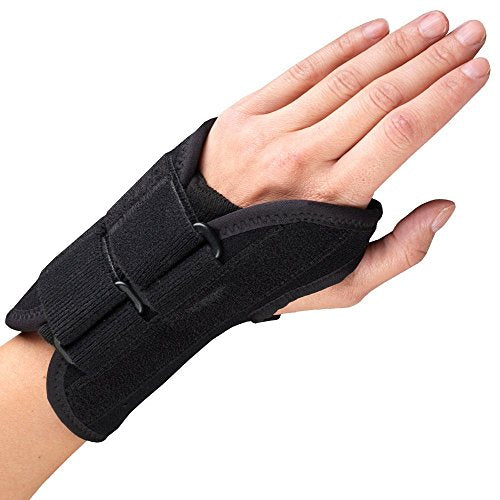 OTC Wrist Splint, 6-Inch, Fitted Brace for Men and Women, Hand Pain Relief Support, Left Hand, X-Large 6 Inch (Left Hand)
