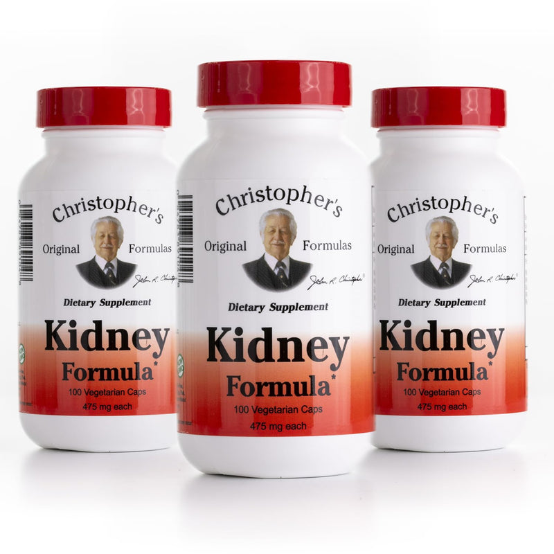 Christopher's Original Formulas Kidney Formula - Cleanse Detox & Repair Formula - Herbal Blend Support - Pack of 3 100 Count (Pack of 3)