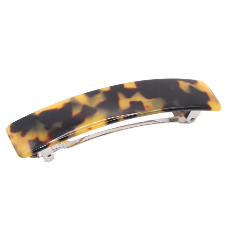 French Amie Oblong Handmade 3.5" Celluloid No Slip Hair Clip Barrette for Women, Made in France (Tokyo Shell) Tokyo Shell - BeesActive Australia