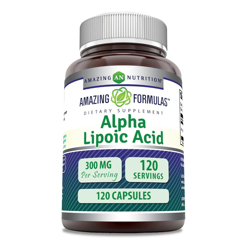 Amazing Formulas Alpha Lipoic Acid 300 Mg Capsules Supplement | Non-GMO | Gluten Free | Made in USA (120) 120 - BeesActive Australia