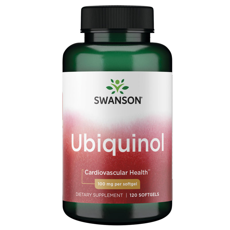 Swanson Ubiquinol CoQ10 Heart Health, 100 mg, 120 Softgels | For Heart Health, Brain Energy and Antioxidant Support, Aids ATP Production, Non-GMO Kaneka-Sourced CoQ10 120 Count (Pack of 1)