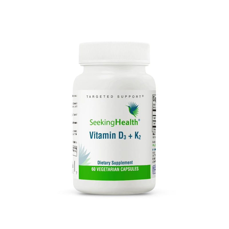 Vitamin D3 + K2 | 5000 IU of D3 (as cholecalciferol) for Optimal Calcium Absorption | 100 mcg of K2 (as menaquinone-7) for Circulatory Health | Supports Bone & Immune Health | 60 Vegetarian Capsules - BeesActive Australia