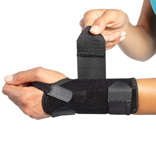 BioSkin Carpal Tunnel Wrist Brace - For Arthritis Pain And Support, Tendonitis, Wrist Sprains, Night Wrist Sleep Support Brace, Wrist Splint, Wrist Support For Women And Men, HSA or FSA Eligible 6-inch M-L (Right)