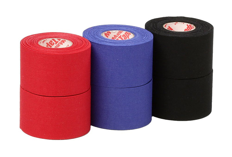 Mueller Athletic Tape Sports Tape, Red, Blue. Black 6 rolls - BeesActive Australia