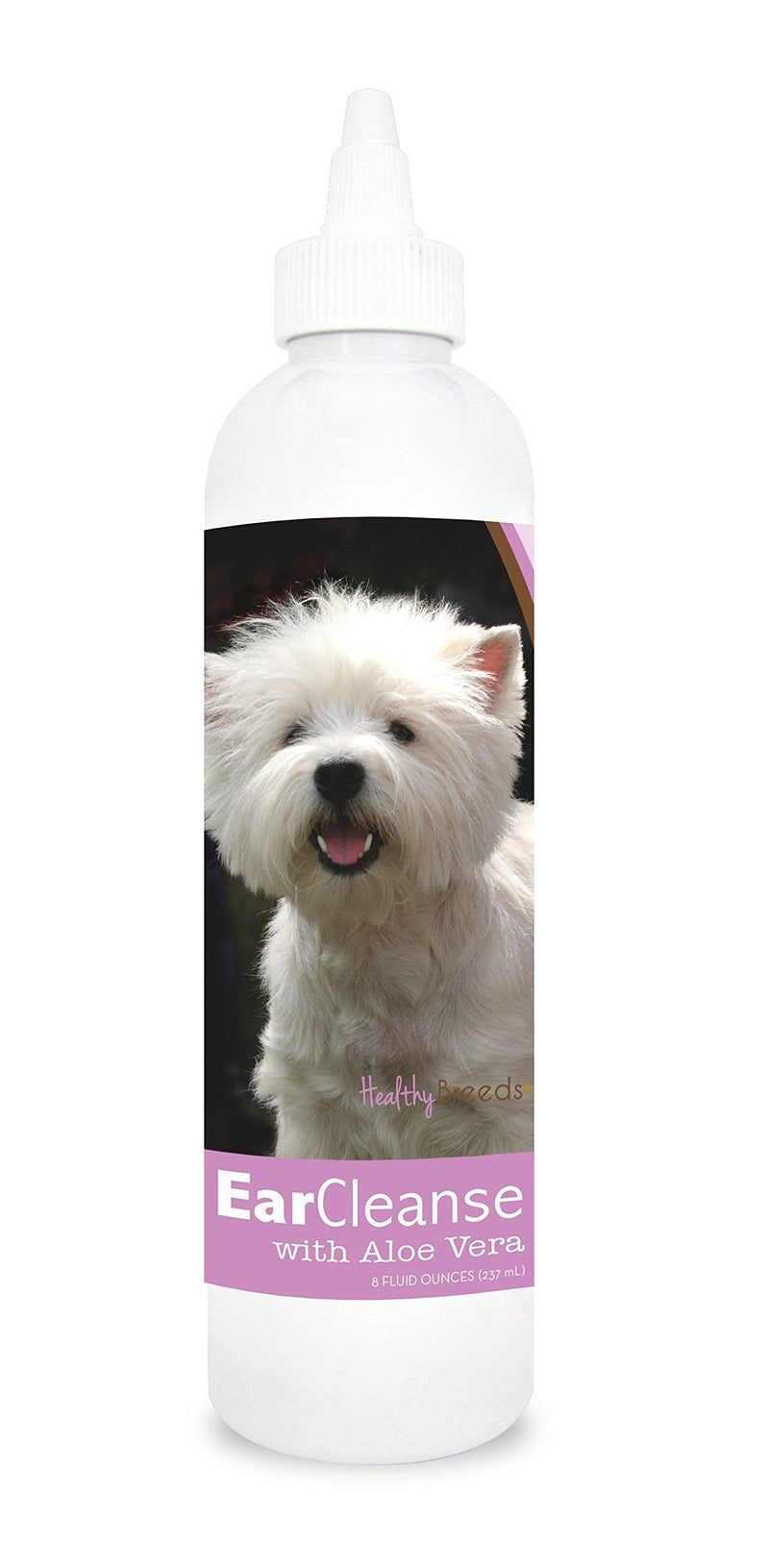 Healthy Breeds West Highland White Terrier Ear Cleanse with Aloe Vera Sweet Pea and Vanilla 8 oz