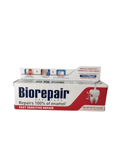 3pcs biorepair fast sensitive toothpaste 75ml protect & REPAIR from acid erosion and plaque safe for whole family by Biorepair