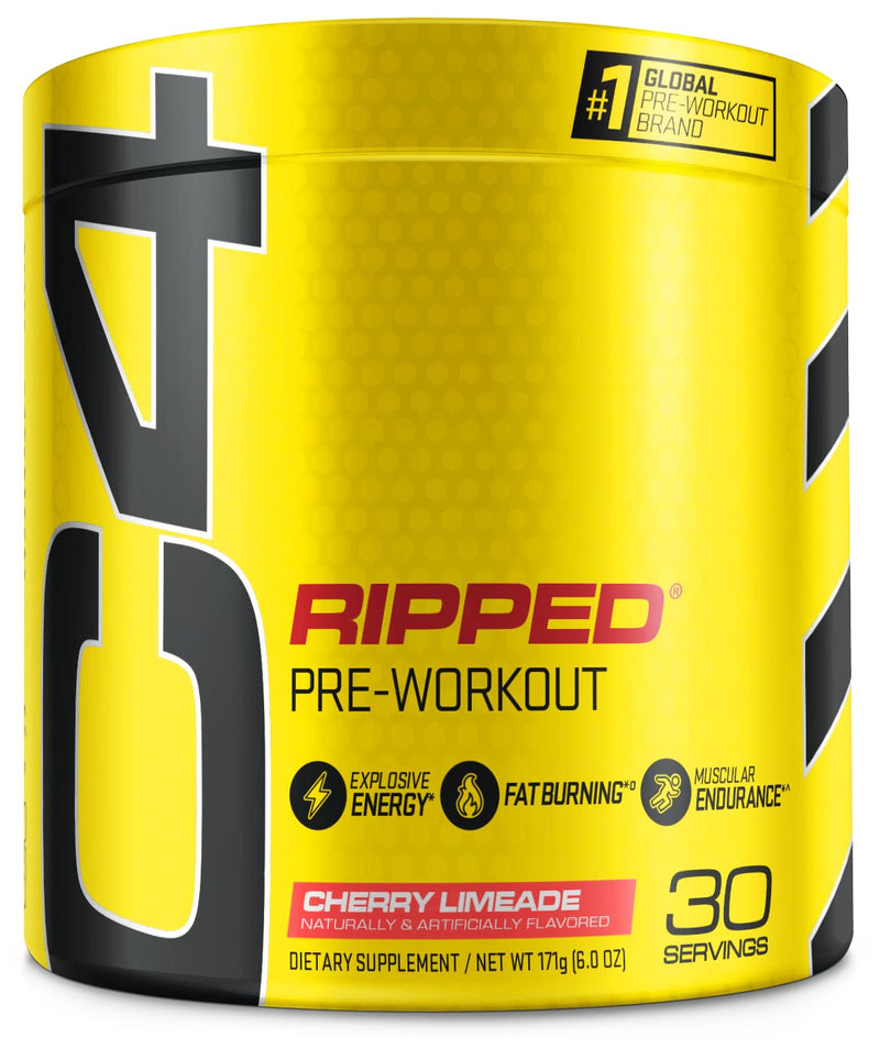 Cellucor C4 Ripped Pre Workout Powder Cherry Limeade | Creatine Free + Sugar Free Preworkout Energy Supplement for Men & Women | 150mg Caffeine + Beta Alanine| 30 Servings 30 servings (Pack of 1) - BeesActive Australia