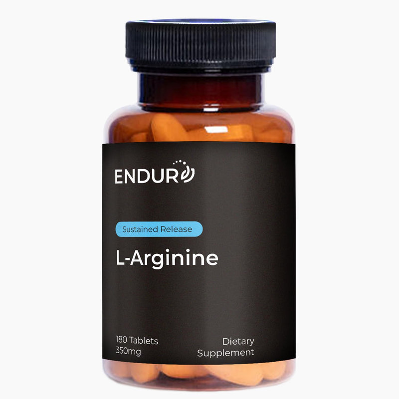 Endurance Products ENDUR - L-Arginine - 350 mg - Blood Flow & Heart Function Support - High-Potency - Supports Nitric Oxide Production for Overall Blood Flow & Vascular Health - 180 Tablets