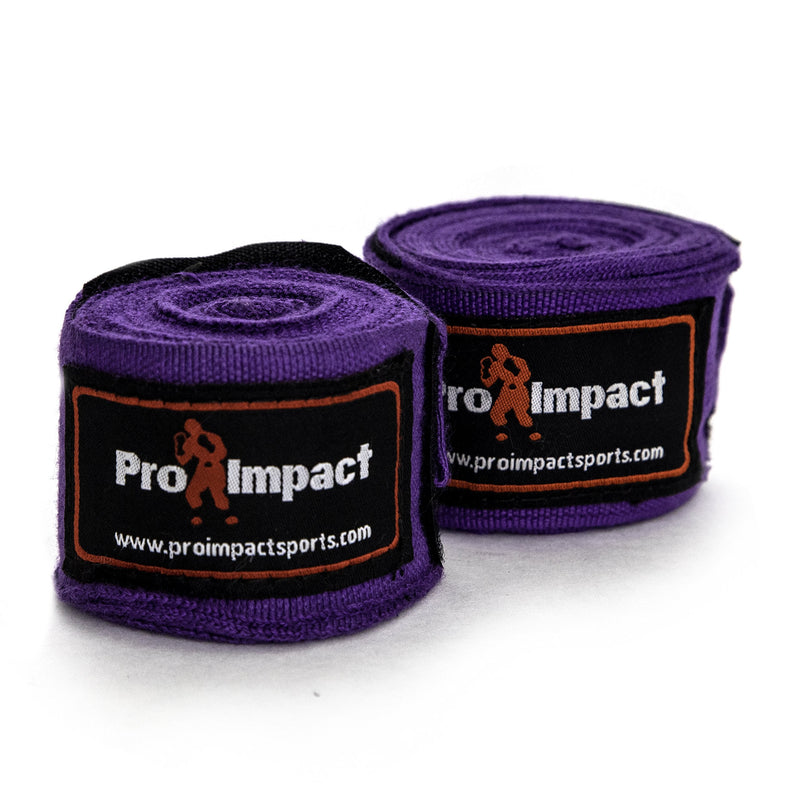 Pro Impact 180 Inch Mexican Style Boxing Hand Wraps – Stretchable Wrist & Knuckle Support for MMA, Muay Thai, Kickboxing, Heavy Bag & Combat Training – Men & Women Purple