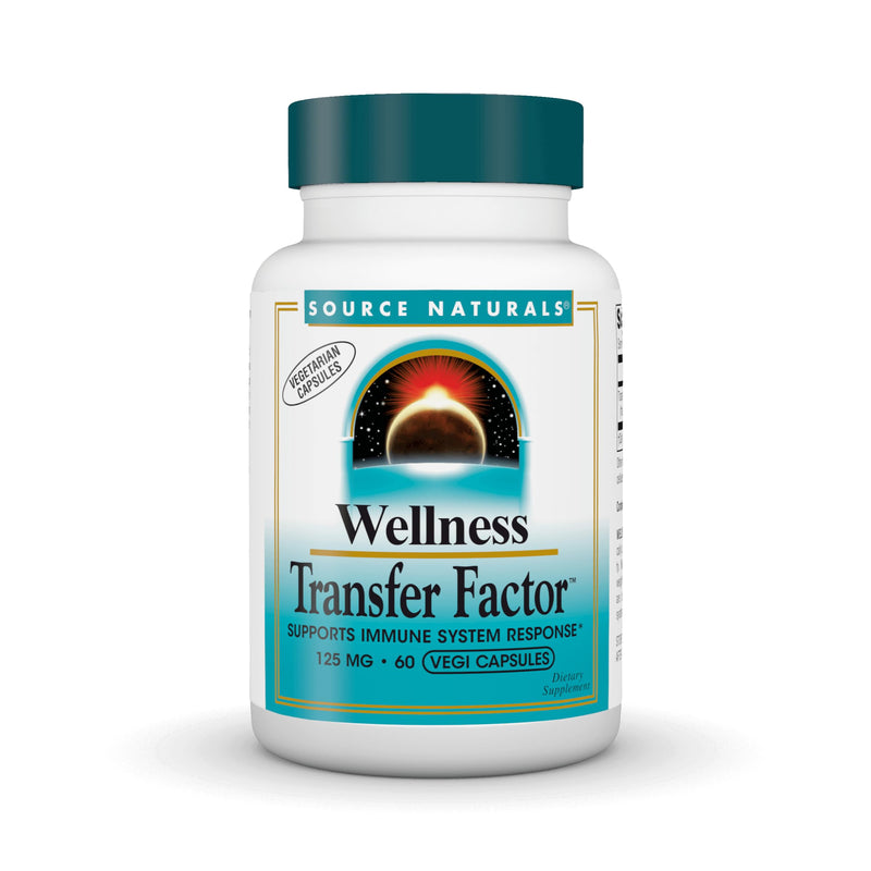 Source Naturals, Wellness Transfer Factor - 125 mg - 60 Vegetarian Capsules | Supports Immune System Response 60 Count (Pack of 1)