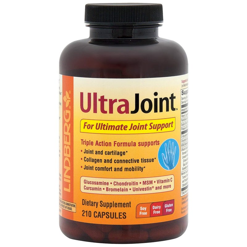 Lindberg Joint Support Supplement for Men and Women | 210 Capsules | with Turmeric, MSM, Glucosamine, Chondroitin, Boswellia Extract | Triple Action Complex Blend | Non-GMO, Gluten Free