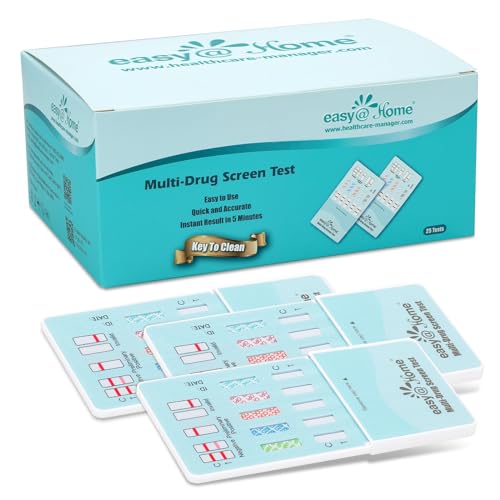 Easy@Home 5 Panel Urine Drug Test Kit, Multi Drug Screening Test, 25 Pack 25 Count (Pack of 1)