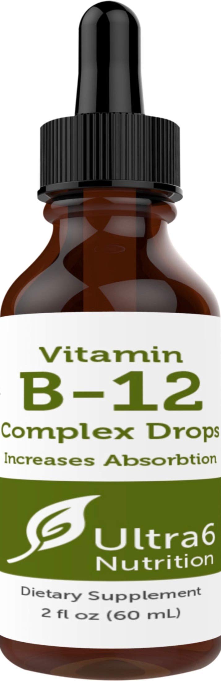 Ultra6 Nutrition Vitamin B12 Sublingual Liquid Drops - B12 Methylcobalamin Supplement Great for Energy & Tiredness - Vitamin-B Supplements for Women & Men - 90 Day Supply 2 Fl Oz (Pack of 1)