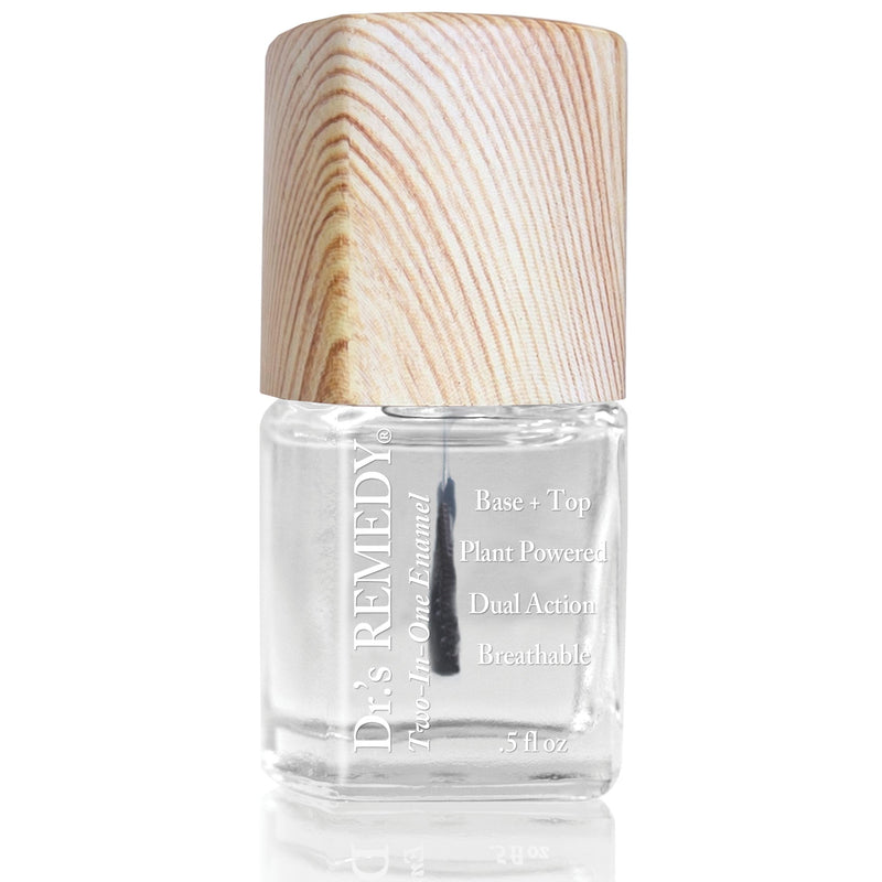 Dr.'s Remedy Total Two-In-One Base And Top Coat Nail Polish Clear Glaze Organic Nail Polishes Quick Dry, Clear Combination Base & Top Coats, 0.5 Fl Oz - BeesActive Australia