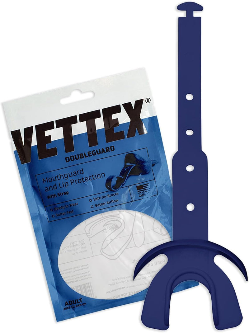 Vettex Double Mouthguard with Lip Protection, Navy Blue - BeesActive Australia