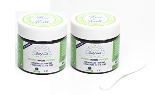 Charcoal Toothpaste Xtra Whitening Toothpaste - by Lucky Teeth - All Natural, Organic, Remineralizing and Fortifying (2 Pack) 2 Ounce (Pack of 2)