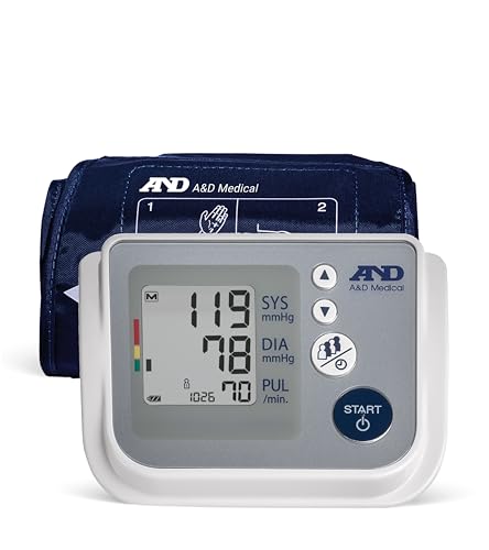 A&D Medical UA-767F Blood Pressure Monitor, 4 Users, Wide Cuff 8.6-16.5" 4 AA Batteries
