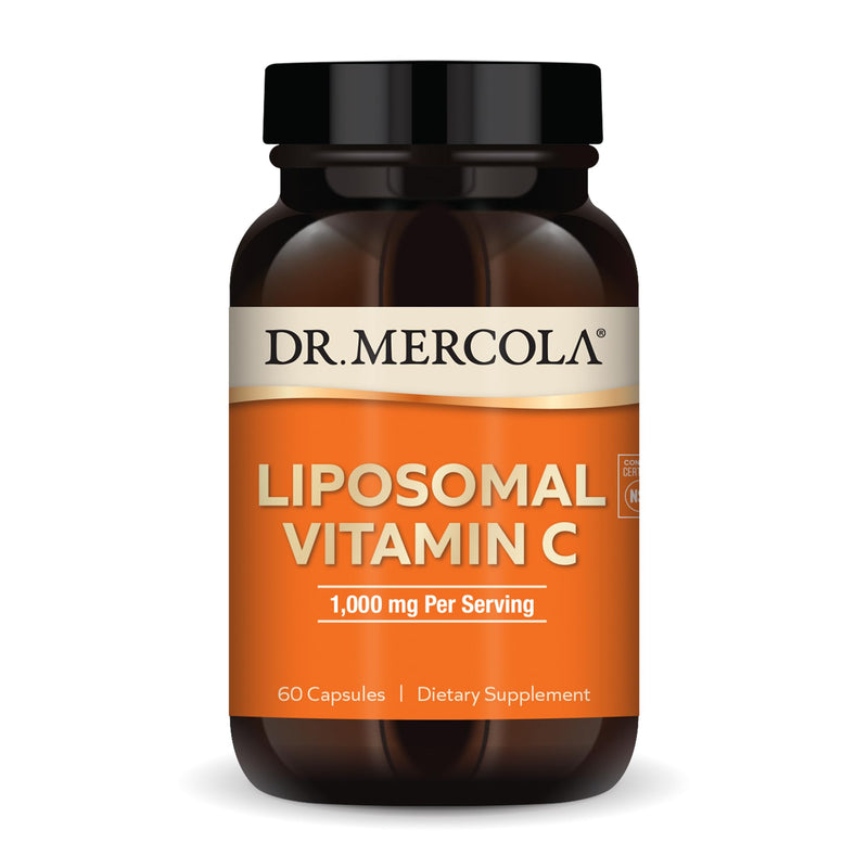 Dr. Mercola Liposomal Vitamin C, 1,000 mg, 60 Capsules (30 Servings) | Supports Brain, Heart, Eye, and Immune Health, Bioavailable Formula, Non-GMO, Gluten-Free and Soy-Free 60 Count (Pack of 1)