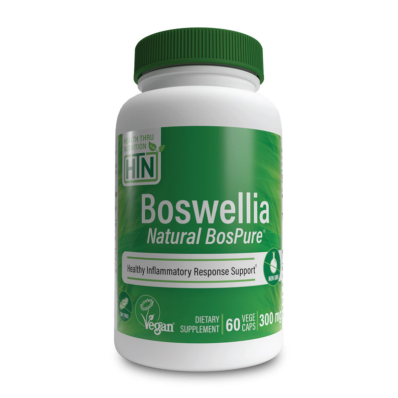 Health Thru Nutrition Boswellia 300mg 60 Capsules as Bospure AKBAMAX | High Potency 75% Boswellic Acids 10% AKBA | Healthy Inflammatory Support | Vegan Certified | Non-GMO, Gluten Free, Soy Free 60 Count (Pack of 1) - BeesActive Australia