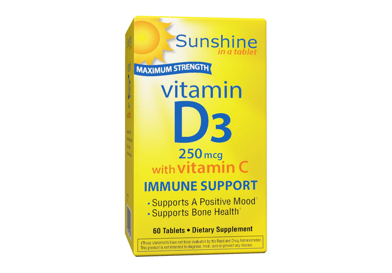 Sunshine Vitamin D 10,000 IU, Healthy and Strong Bones, 30 Servings 30 Count (Pack of 1)