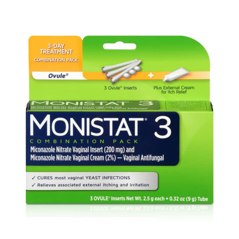 Monistat 3-Day Yeast Infection Treatment | Ovules + Itch Cream 7 Piece Set - BeesActive Australia