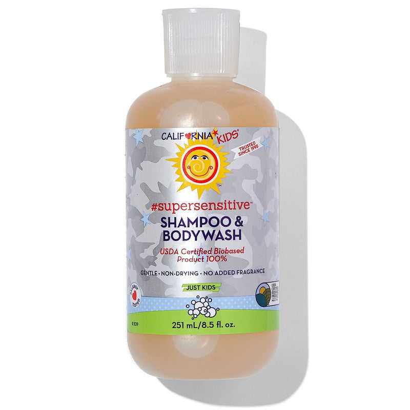 California Kids Super Sensitive Unscented Shampoo and Bodywash | 100% Plant-Based | Gentle Skincare for Kids | Fragrance Free Shampoo for Kids | Hypoallergenic Bodywash | 251 mL / 8.5 fl. oz. 8.5 Fl Oz (Pack of 1) - BeesActive Australia