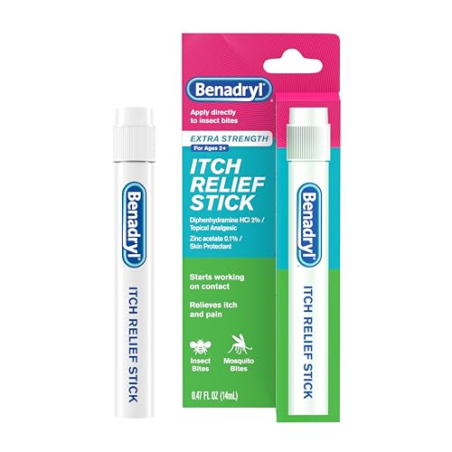 Benadryl Itch Relief Stick, Extra Strength, 0.47 fl. Oz 0.47 Fl Oz (Pack of 1)