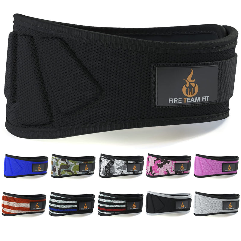 Weight Lifting Belt for Men and Women, 6 Inch, Bodybuilding & Fitness Back Support for Cross Training Workout, Squats, Lunges Large Black