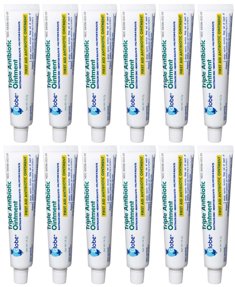Globe (12 Pack Triple Antibiotic First Aid Ointment 1 oz, First Aid Antibiotic Ointment, 24-Hour Infection Protection, Wound Care Treatment for Minor Scrapes, Burns and Cuts - BeesActive Australia