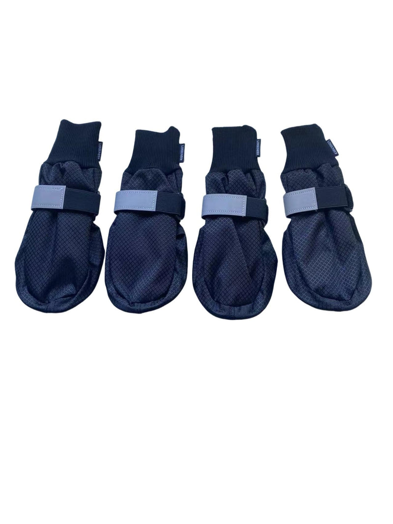 Paw Protector Dog Boots Waterproof Soft Sole and Nonslip Set of 4 Size XL X-Large ( L 3.74 x W 3.15 inch ) Black - BeesActive Australia