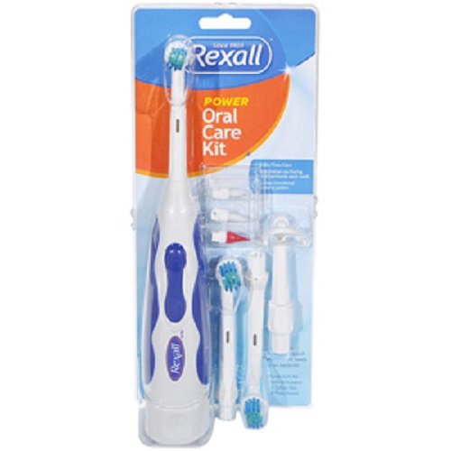 Rexall Power Oral Care Kit Toothbrush, Floss, Care