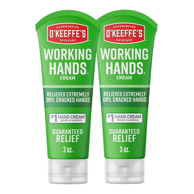 O'Keeffe's Working Hands Hand Cream for Extreme Dryness - 3 oz Tube (2 Pack) - Repairing Skincare for Cracked, Dry Hands - BeesActive Australia