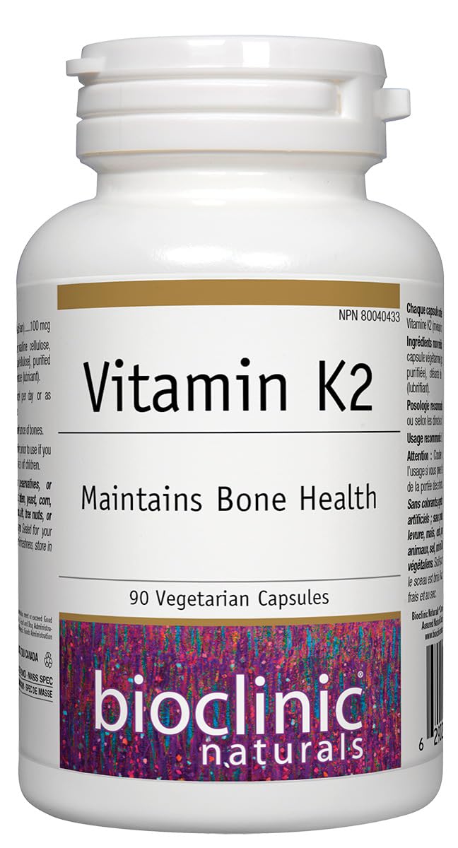 Bioclinic Naturals - Vitamin K2 100 mcg. - 90 Vegetarian Capsules