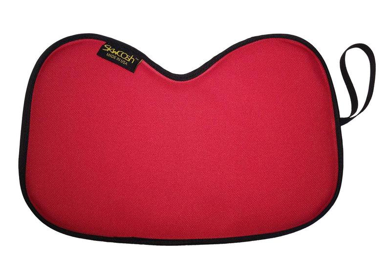 Skwoosh Dragon Boat Gel Pad for Rowing, Sculling, Sweep, Concept2, Ergo Training, WaterRower | Made in USA Red
