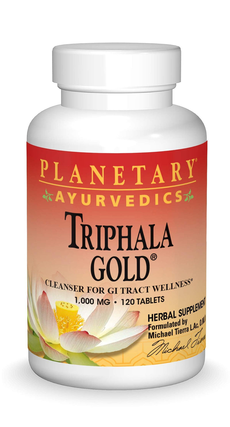 Planetary Herbals Triphala Gold 1000mg Extra Strength Ayurvedic - 120 Tablets - BeesActive Australia