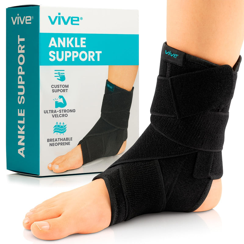 Vive Ankle Brace – Plantar Fasciitis Brace & Ankle Compression Sleeve for Achilles Tendonitis Relief, Heel Spur Support Wrap for Sprained Ankle, Tendon, Foot Pain, Heel Spur, Running Feet Sprain - BeesActive Australia