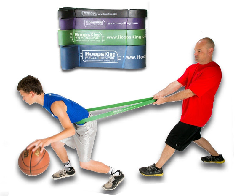 P.R.O. Bands for Basketball Resistance Bands Training (SINGLE Band - 4 Levels to Choose From | Perfect For Improving Dribble Explosiveness, Vertical Jump, Lateral Quickness, Stretching, Strength Train Medium
