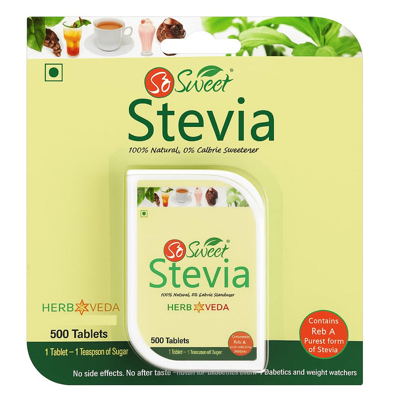 Stevia 500 Tablet Dispenser - Natural Sweetener, Zero Calories, Keto-Friendly, Sugar Substitute, No Artificial Flavors, Convenient Travel Size