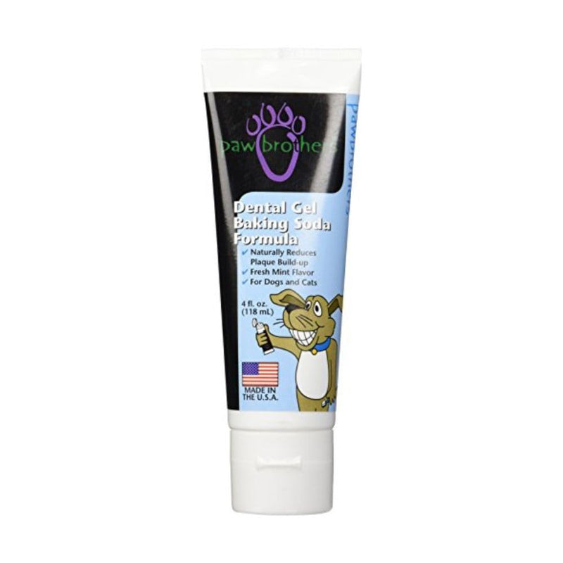 RYAN'S PET SUPPLIES Paw Brothers Mint Flavor Dental Gel, Baking Soda Formula, Fresh Breath Dental Care Gel, for Dogs and Cats, Made in The USA, 4 Ounces - PawsPlanet Australia