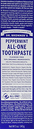 Dr. Bronners Toothpaste Peppermint 5 Ounce (Pack of 2) 5 Ounce (Pack of 2)