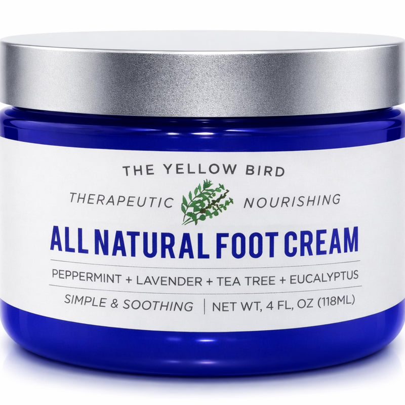 All Natural Foot Cream for Dry Cracked Feet & Heels – USA Made Callus Repair Balm with Organic Ingredients – Moisturizing Athlete’s Foot Relief with Peppermint, Tea Tree, Lavender, & Eucalyptus 4 FL Oz (Pack of 1)