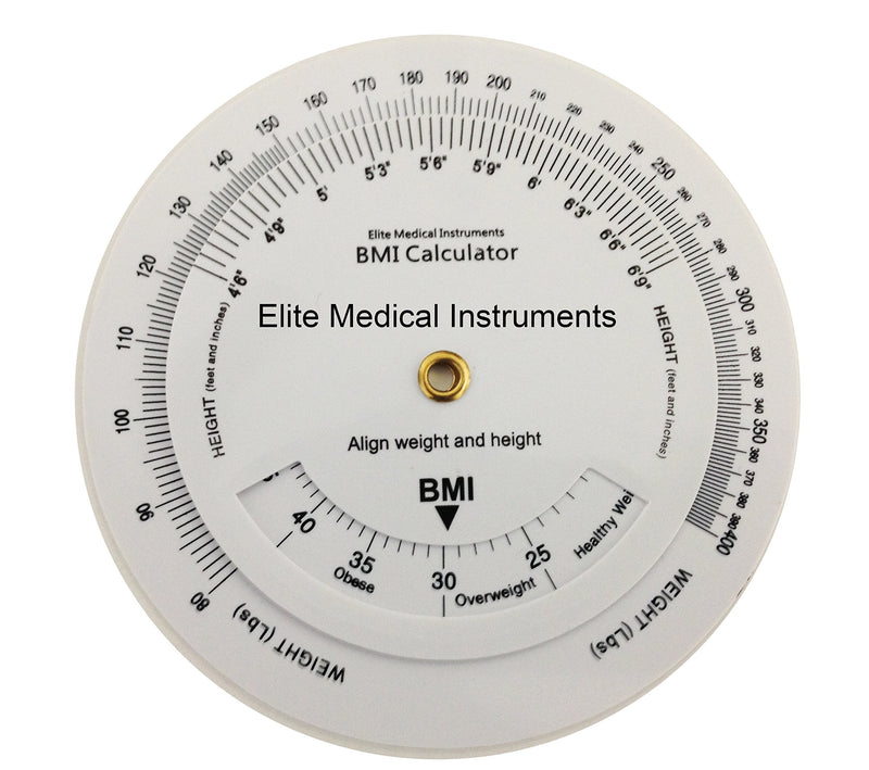 EMI BMI body mass index Wheel Calculator 4.25 inch, Single sided, Adult ECB-201 - BeesActive Australia