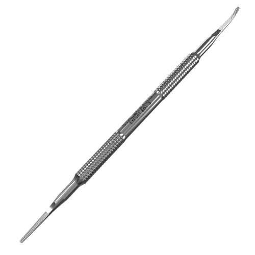 Staleks Pro Pedicure Toenail File EXPERT 60 Type 3 – Dual-Ended Ingrown Nail File – Stainless Steel straight nail file and file with a bent end