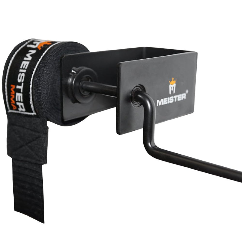 Meister Mounted Easy Hand Wrap Roller - Fits All Boxing & MMA Wraps Black