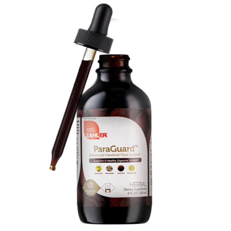 Zahler - ParaGuard Liquid Drops - Gut Health Supplement - Formula has Wormwood, Garlic Bulb, Pumpkin Seed, Clove & More - Natural Support for Humans - Certified Kosher (4 Oz) (4 oz., Drop) 4 Fl Oz (Pack of 1)