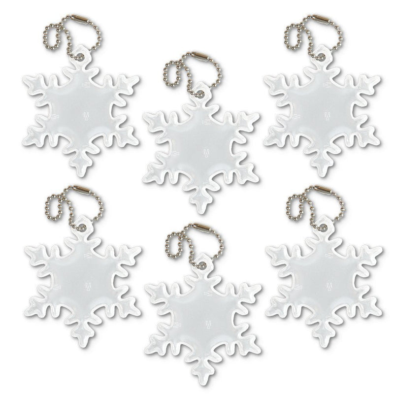 funflector Safety Reflectors - Winter - Stylish Ultra-Bright Reflective Gear for Jackets, Bags, Purses, Backpacks, Strollers and Wheelchairs - Made in USA Snowflake-6-pack