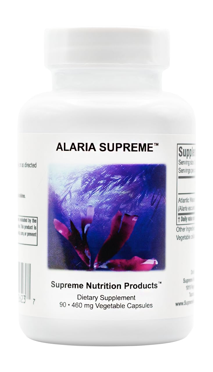 Supreme Nutrition Alaria Supreme, 90 Pure Atlantic Wakame Vegetarian Capsules 90 Count (Pack of 1)