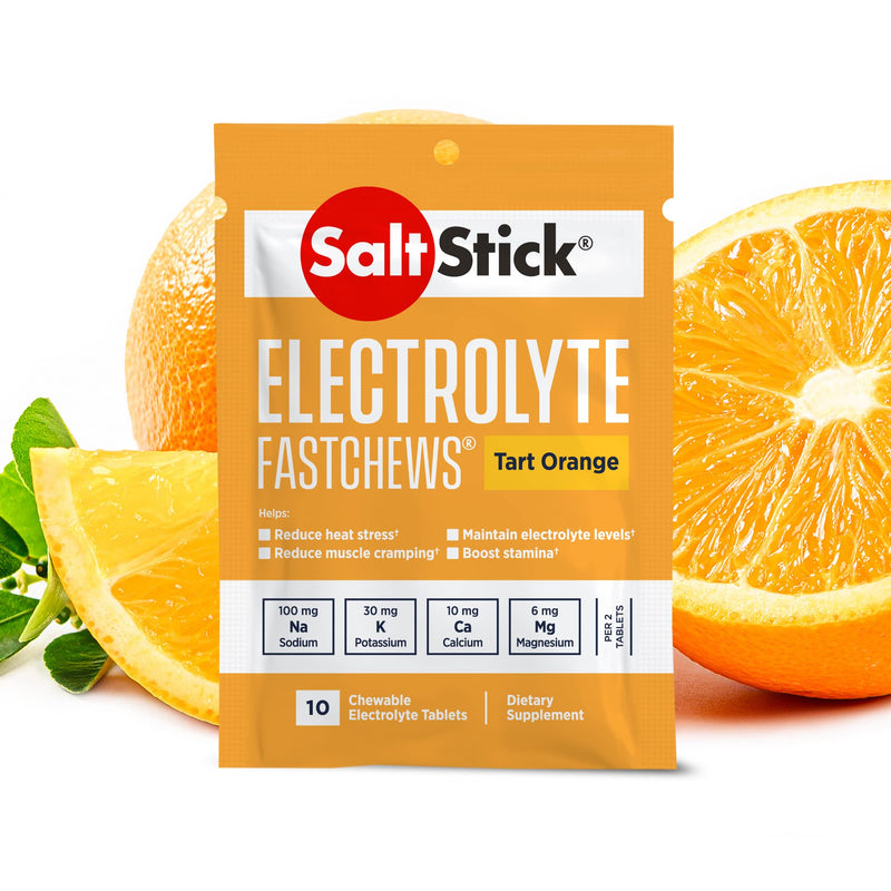 SaltStick Fastchews, Electrolyte Replacement Tablets for Rehydration, Exercise Recovery, Youth & Adult Athletes, Hiking, Hangovers, & Sports Recovery, 12 Packets of 10 Tablets, Orange Flavor… 10 Count (Pack of 12) - BeesActive Australia
